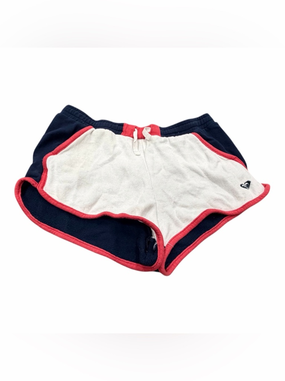 Roxy Girls Shorts, Size 16, White Red Blue, Elastic Waist, Drawstring